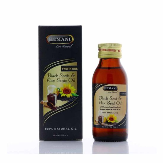 Hemani Herbal Oil 60 ML - Black Seed & Flaxseed