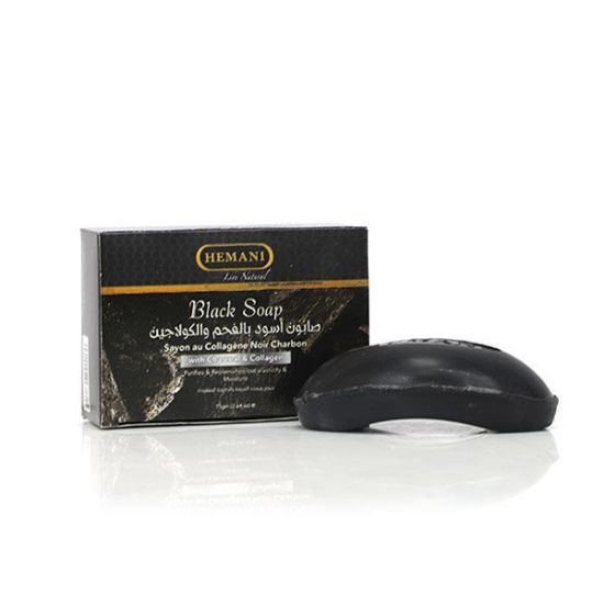 Hemani Black Soap With Collagen & Charcoal 75 GM