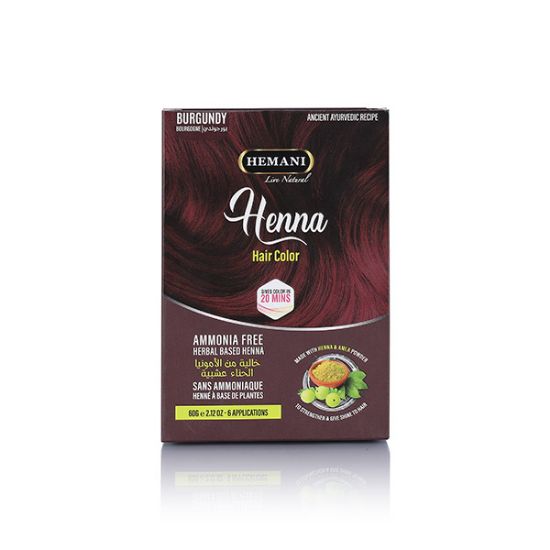 Hemani Henna Natural Hair Color 60 GM - Burgundy