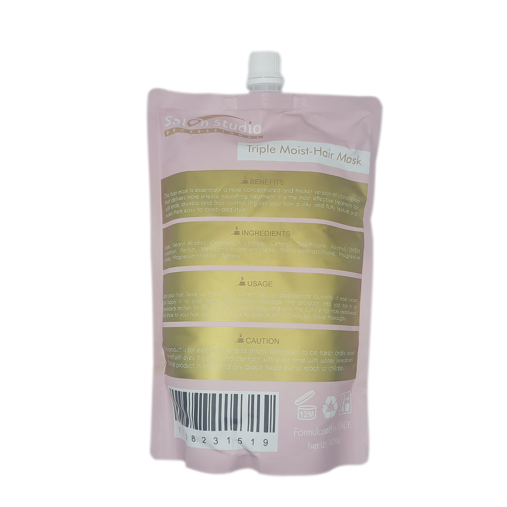 Salon Studio Triple Moisture Hair Mask Pouch 1000 ML