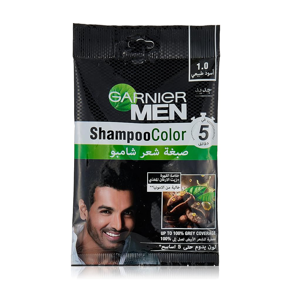 Garnier Men Shampoo Sachet Color 1.0 Natural Black