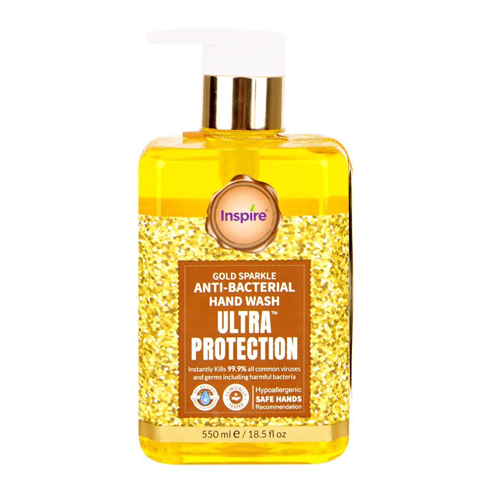 Inspire Gold Sparkle Anti-Bacterial Hand Wash 550 ML