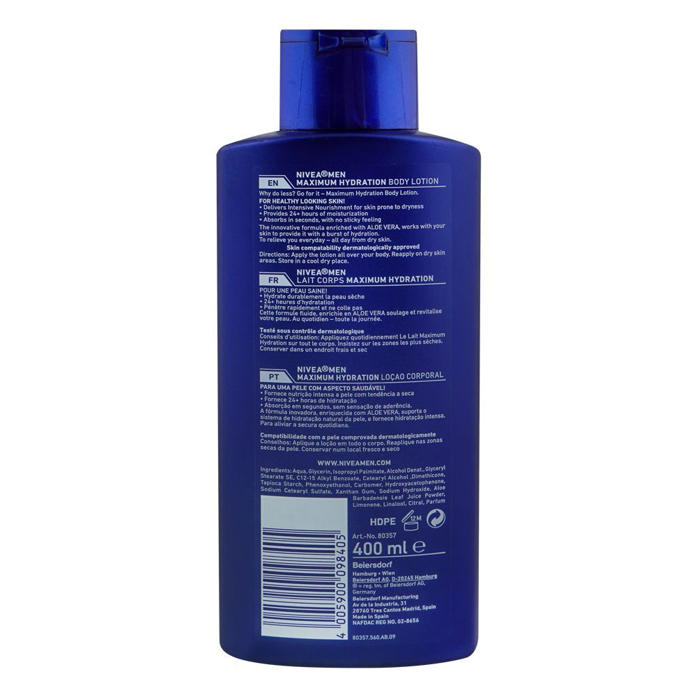 Nivea Men Maximum Hydration Body Lotion 400 ML