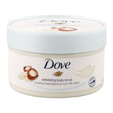 Dove Crushed Macadamia & Rice Milk Scent Exfoliating Body Scrub 225 ML