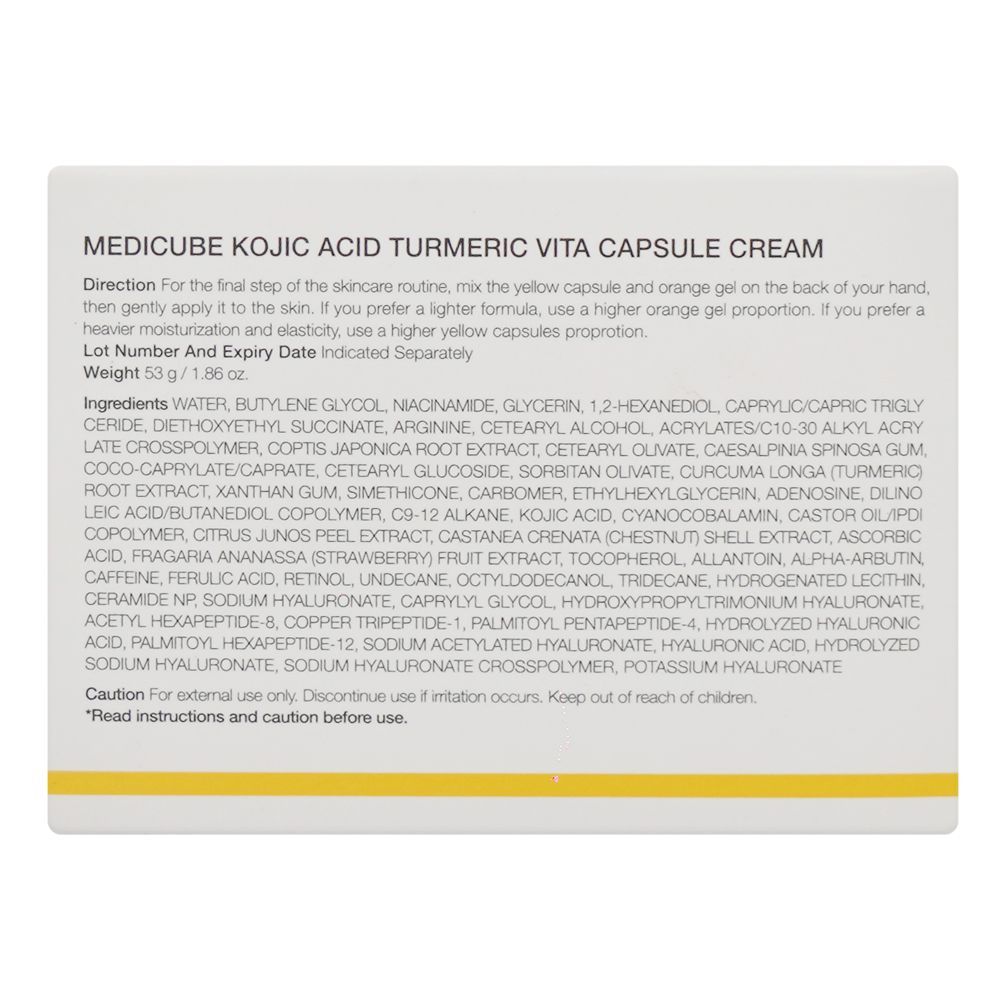 Medicube Kojic Acid Turmeric Vita Capsule Cream For Dull Skin 53 GM