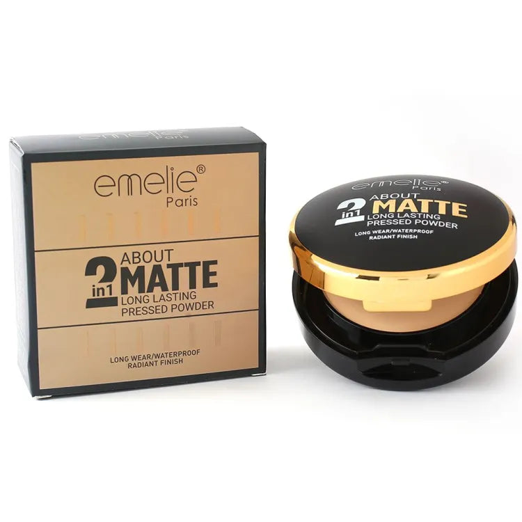 Emelie 2 in 1 Matte Pressed Powder