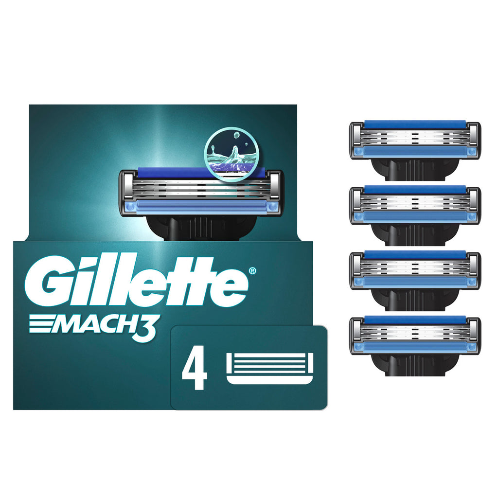 Gillette Mach3 Razor Blades Refills 4 Cartridges