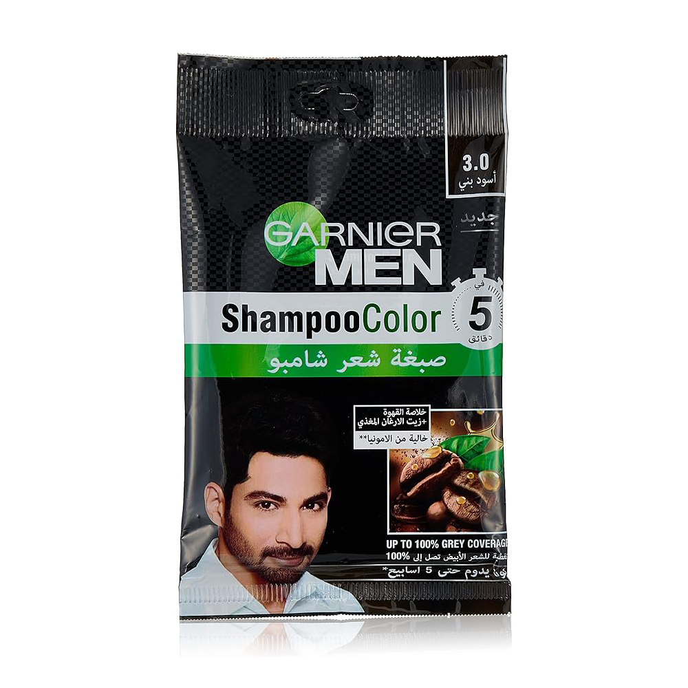 Garnier Men Shampoo Sachet Color 3.0 Black Brown