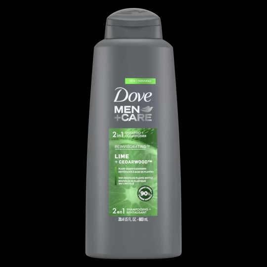 Dove Men 2 in 1 Shampoo & Conditioner Lime+Cedarwood 355 ML