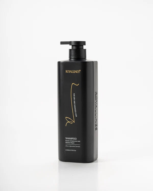 Royallines Moisture Repair Shampoo 800 ML Keratin & Hyaluronic Acid for Dry & Damaged Hair