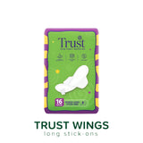 Trust Wings Long Stick Ons Sanitary Pads 16 Pcs