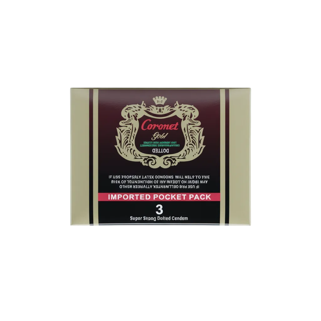 Coronet Gold Dotted Condom 3 Pieces