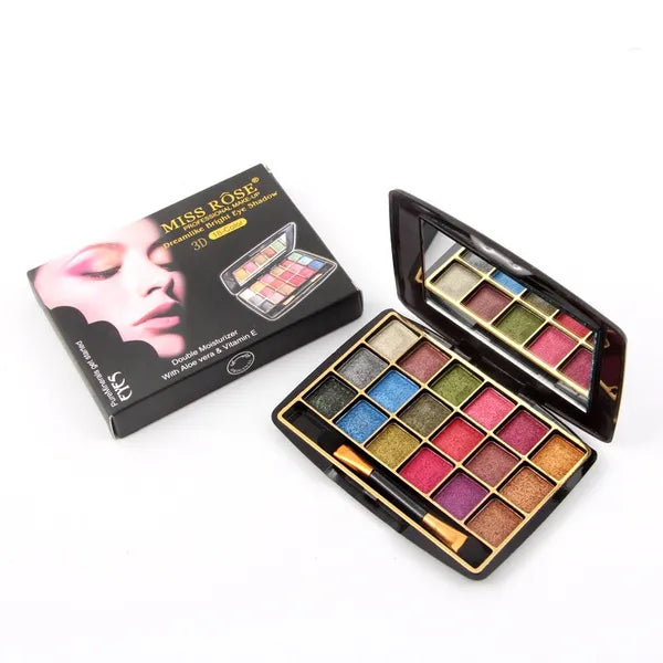 Miss Rose 18 Colores 3d Dreamlike Bright Eye Shadow