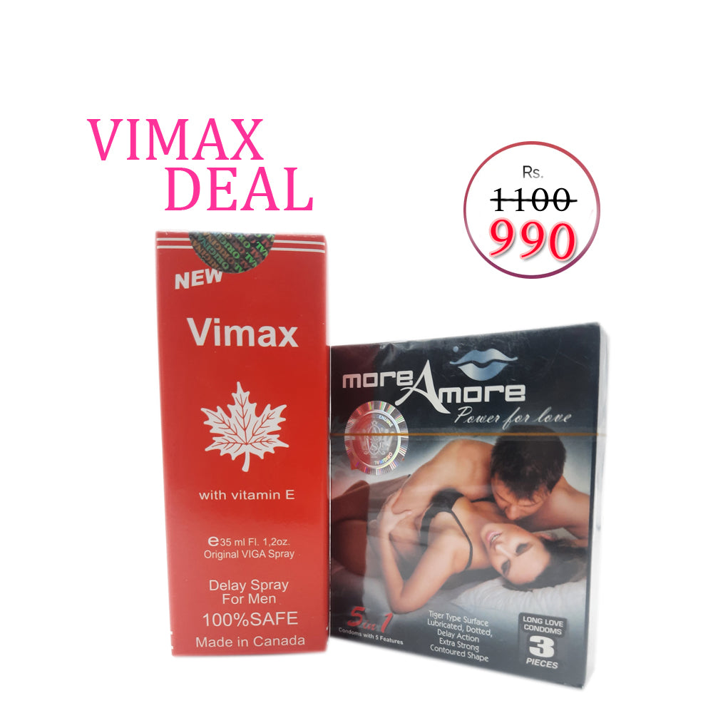 Vimax Delay Spray with More Amore Condom