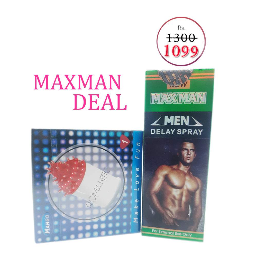 Maxman Delay Spray with Mango Romantic Condom