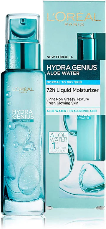 L'Oreal Paris Hydra Genius Hyaluronic Acid Moisturizer For Normal To dry Skin 70 ML