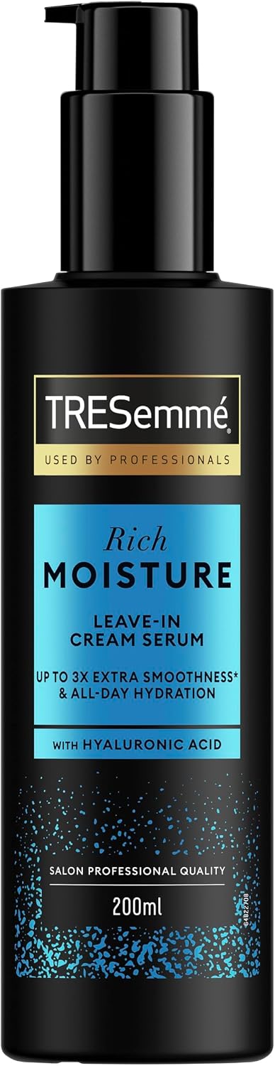 Tresemme Rich Moisture Leave-in Cream Hair Serum Hair Treatment With Hyaluronic ACID Extra Smoothness  200 ML