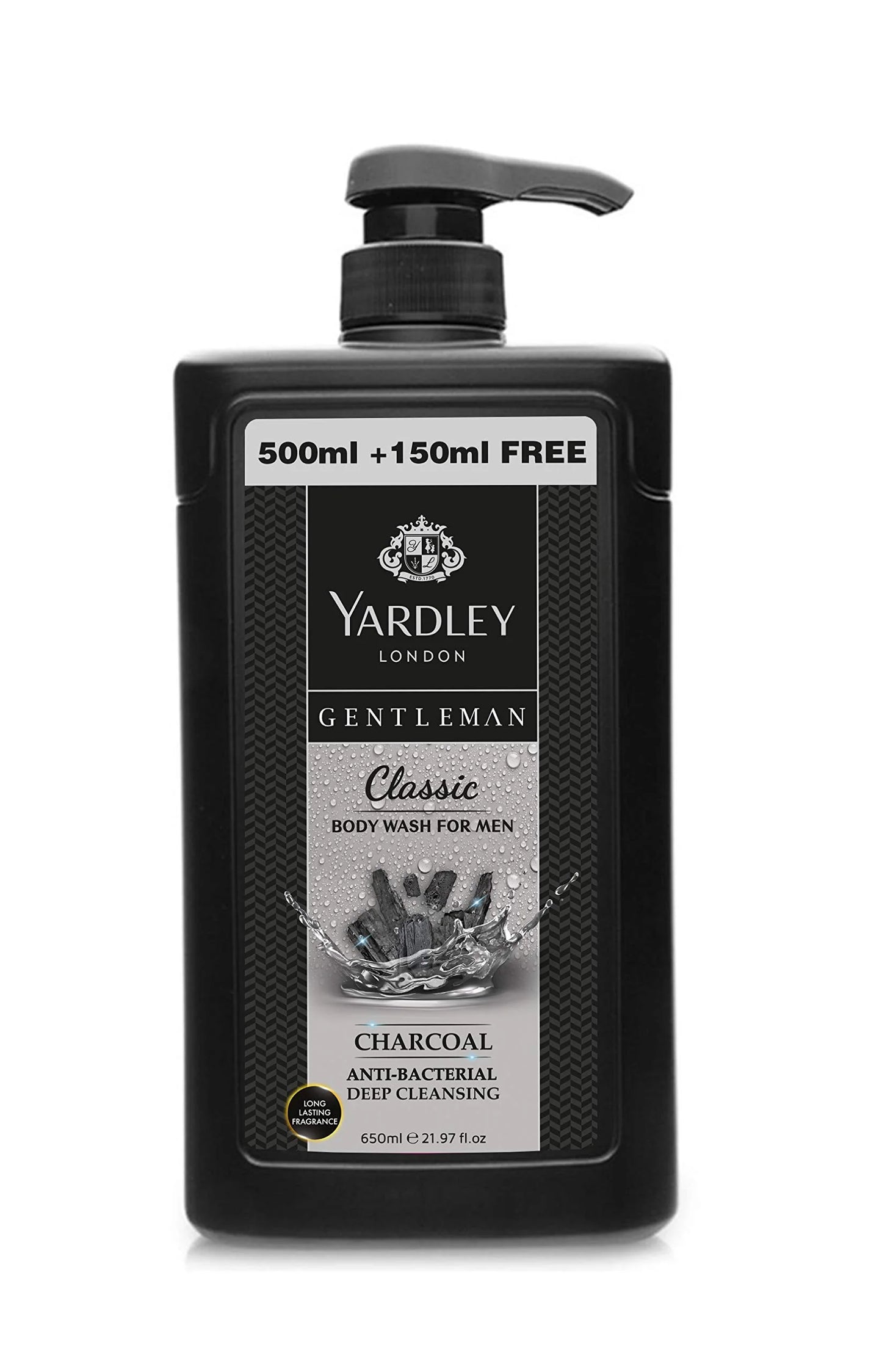 Yardley London Gentleman Antibacterial Deep Cleansing Body Wash, Classic