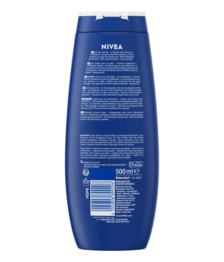 Nivea Creme Pure Care Shower Cream 500 ML