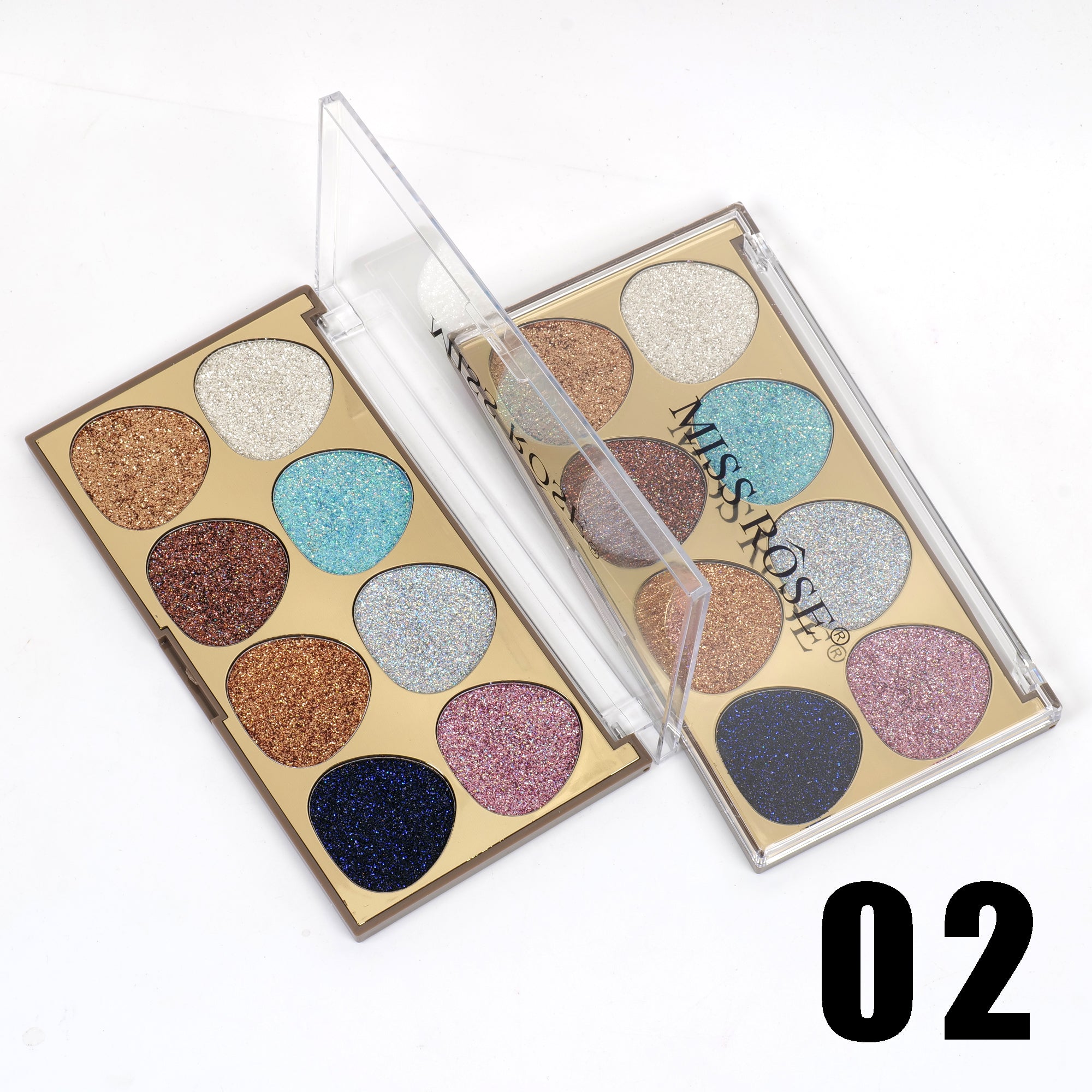 Miss Rose 8 Color Glitter Eye Shadow