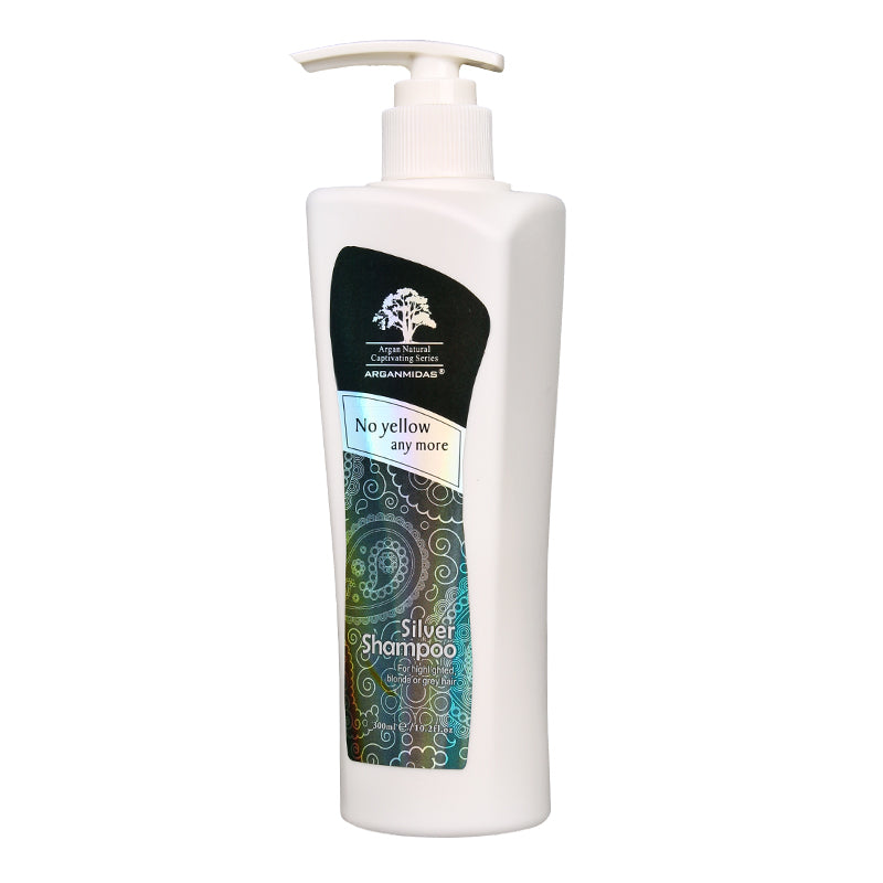 Arganmidas Silver Shampoo 300 ML for Highlighted, Blonde or Grey Hair