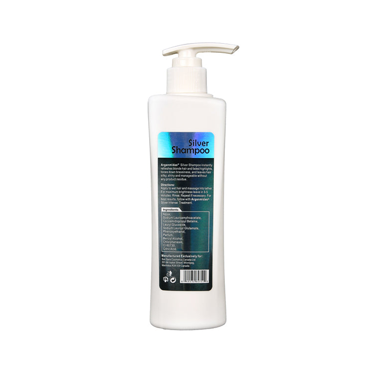 Arganmidas Silver Shampoo 300 ML for Highlighted, Blonde or Grey Hair