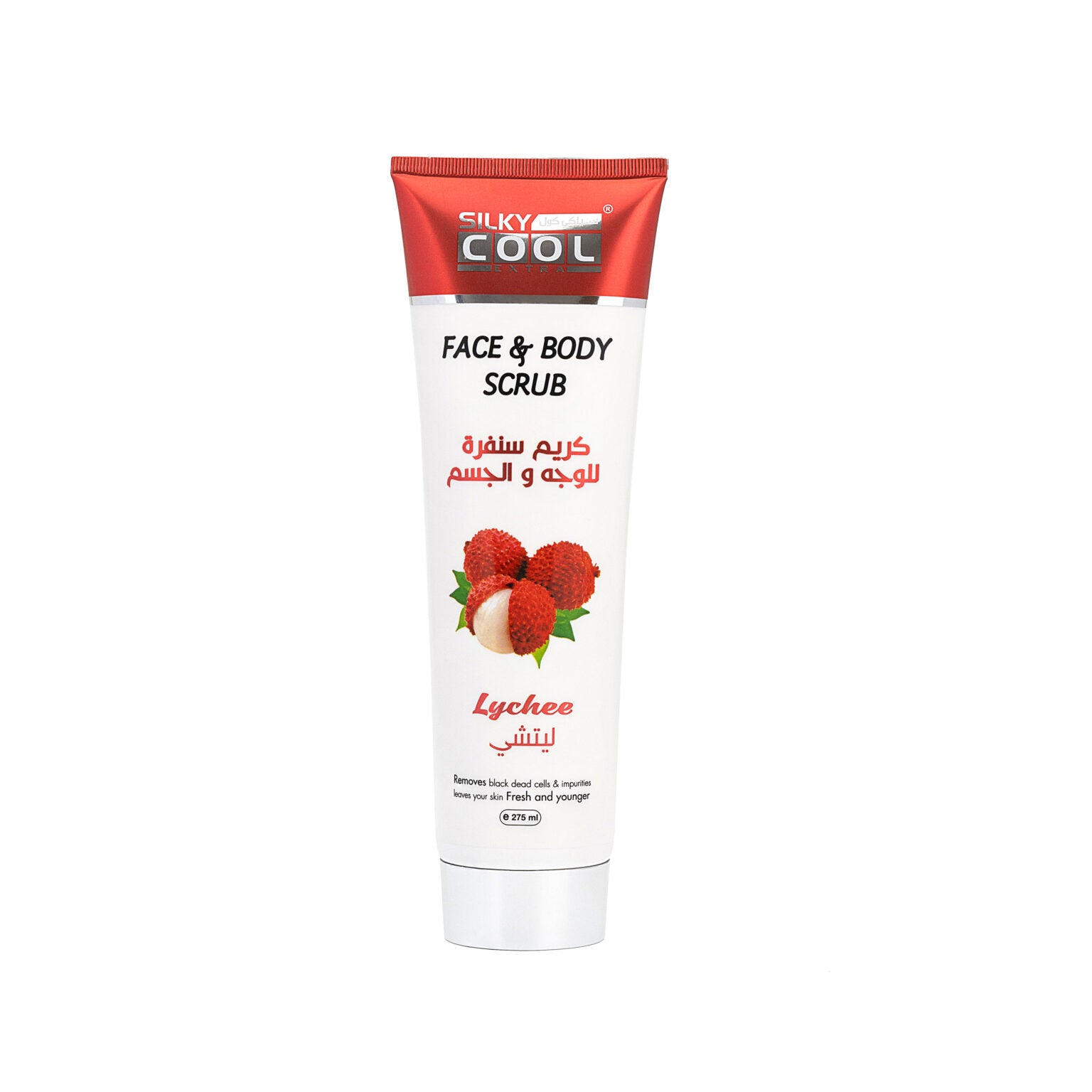 Silky Cool Face Body Scrub-Lychee 275 ML