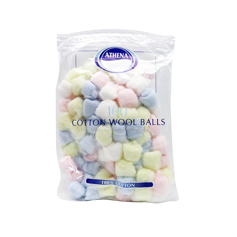Athena Coloured 100% Cotton Wool Balls (100 Pcs)
