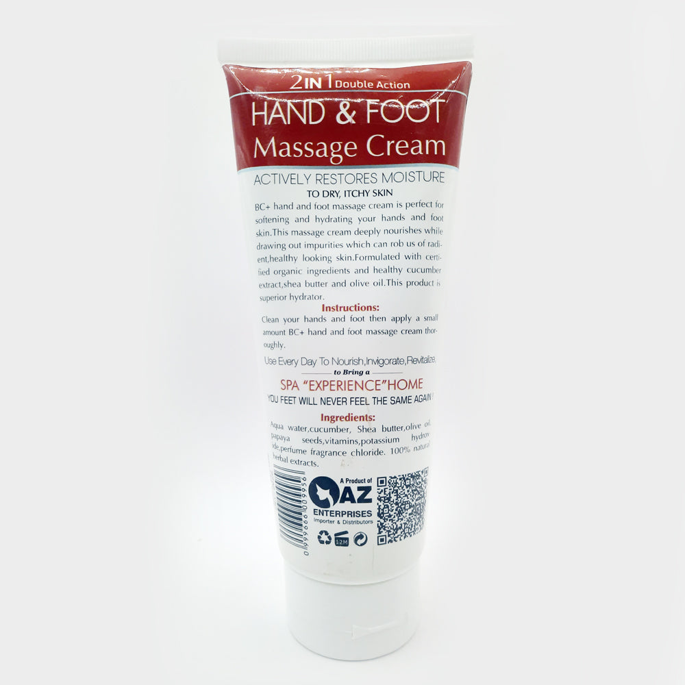 BC+ Hand & Foot 2 in 1 Double Action Massage Cream 200 GM
