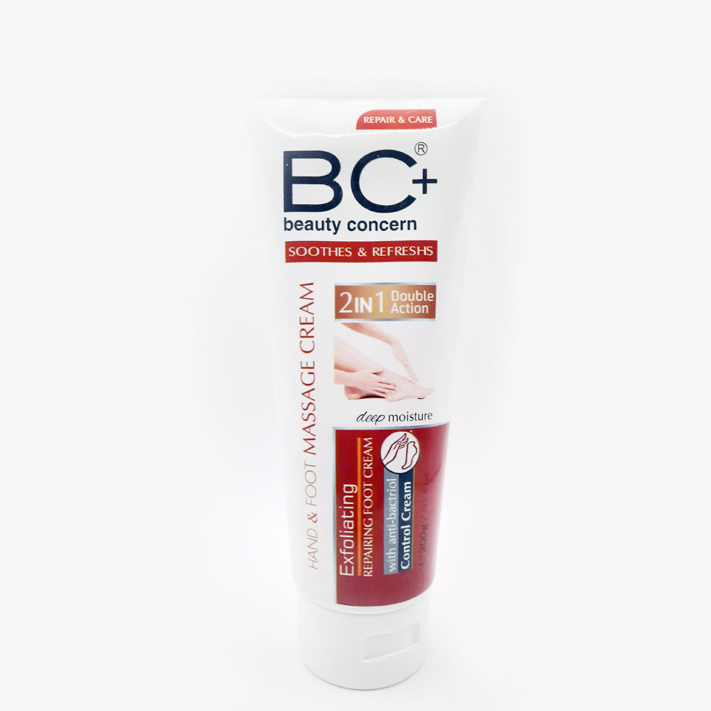 BC+ Hand & Foot 2 in 1 Double Action Massage Cream 200 GM