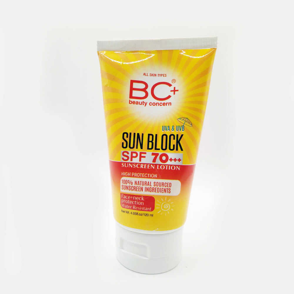 BC+ Sunblock Lotion SPF 70+++ UVA & UVB 120 ML – Rozzana.pk