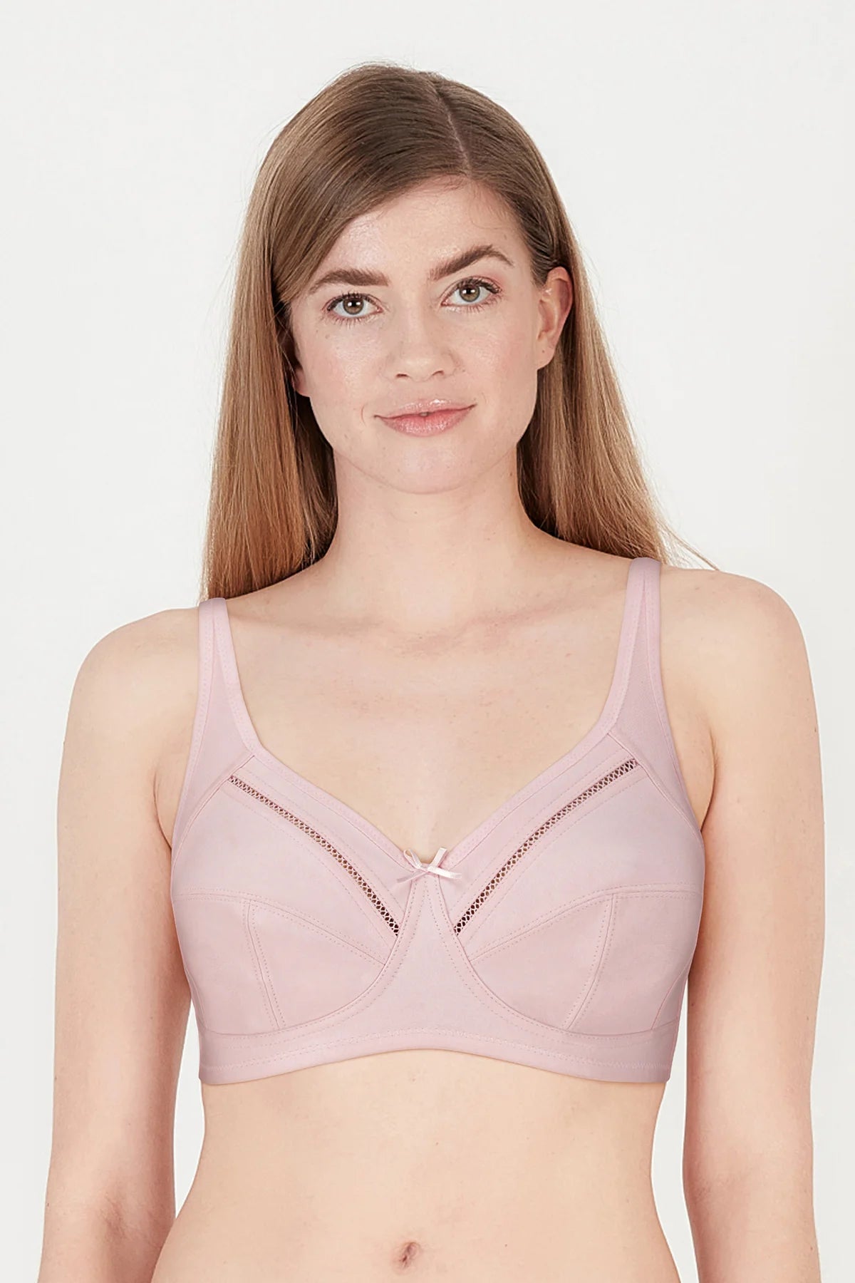 BLS  Cali Non Wired And Non Padded Cotton Bra  Soft Pink