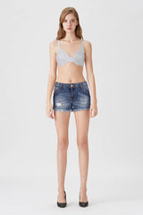 BLS Camille Wired And Non Padded Cotton Bra Gray Melange