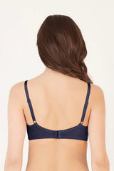 BLS Cora Non Wired And Non Padded Cotton Bra  Navy Blue