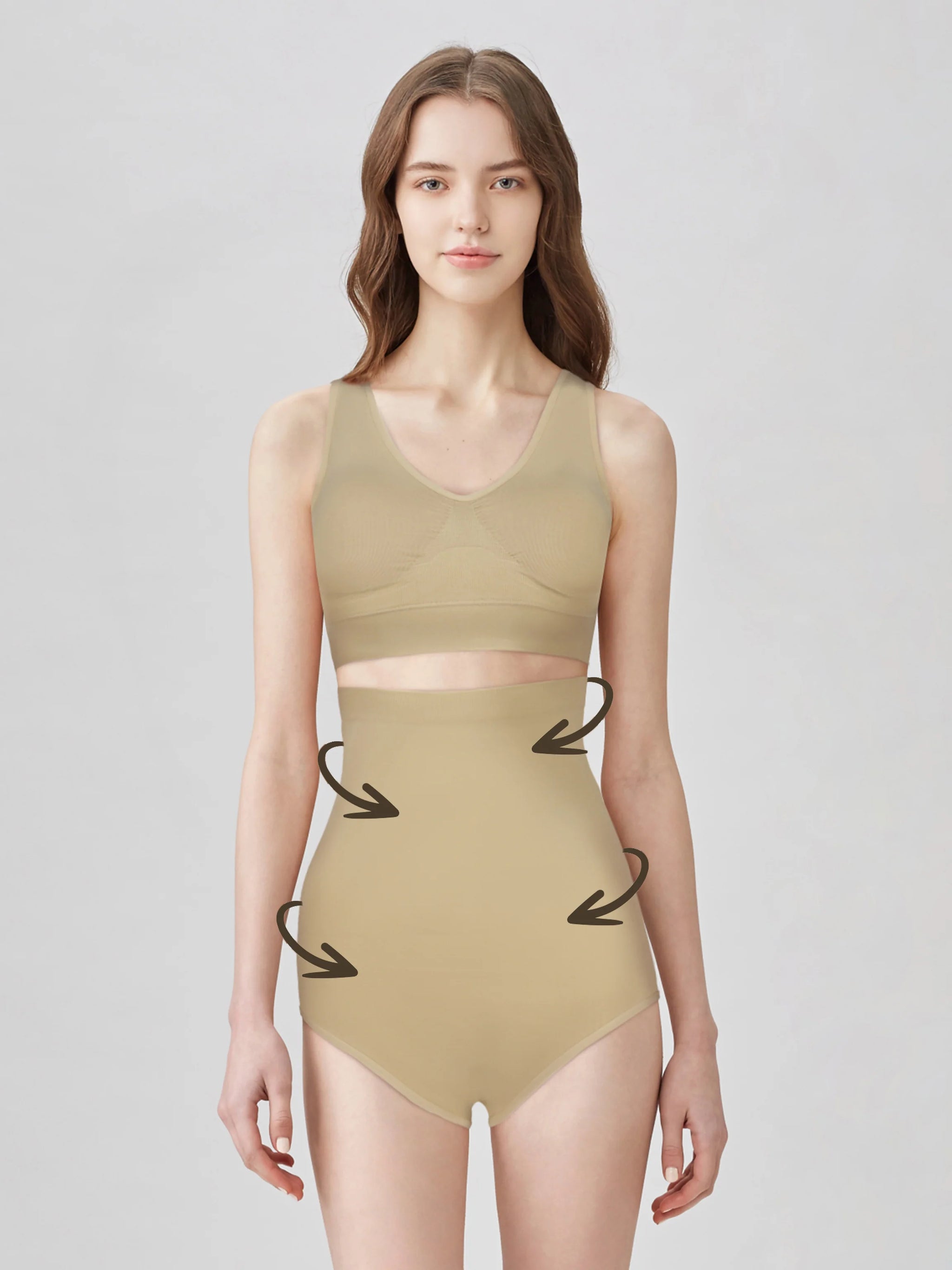 BLS Opaque Fit Tummy Control Midwaist Shapewear Skin