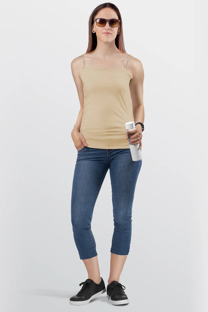 BLS Colleen Stretchable Cotton Camisole Beige