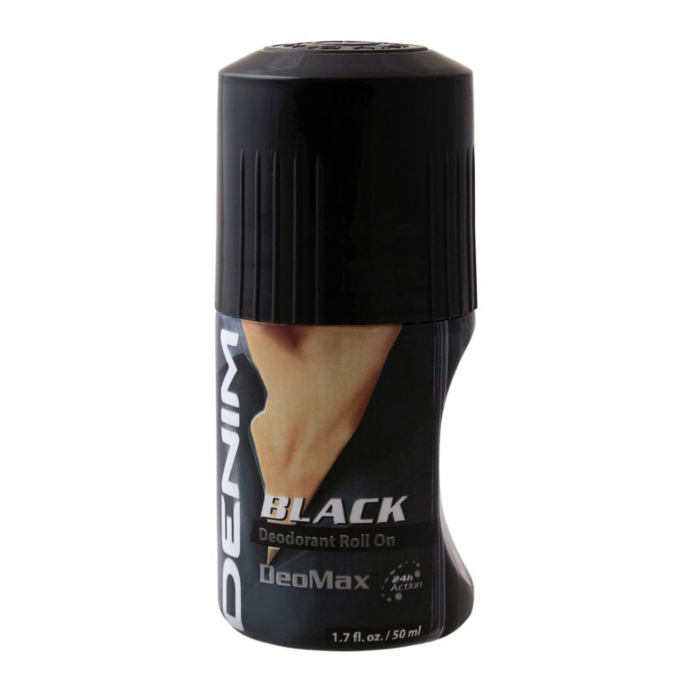 Denim DeoMax Black Deodorant Roll On For Men 50 ML
