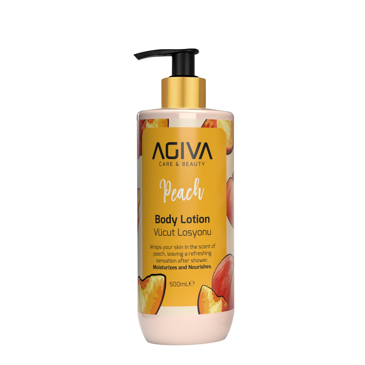 Agiva Care and Beauty Body Lotion Peach 500 ML