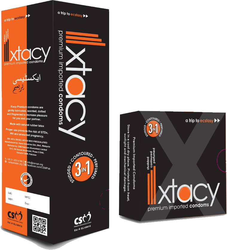 CSM Xtacy Premium Imported Condom (3 in 1)