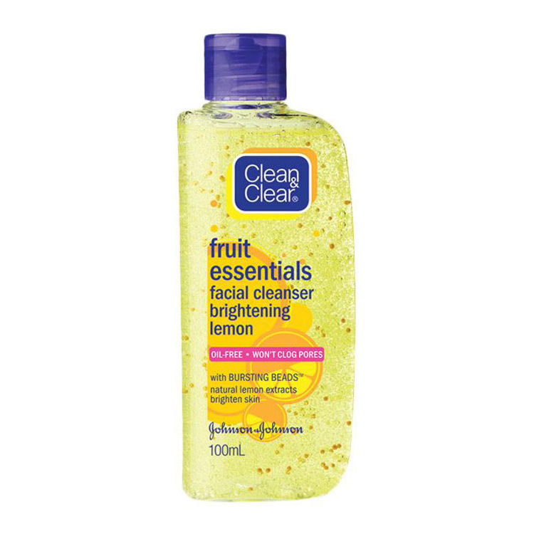 Clean & Clear Fruit Essentials Facial Cleanser Brightening Lemon 100 ML