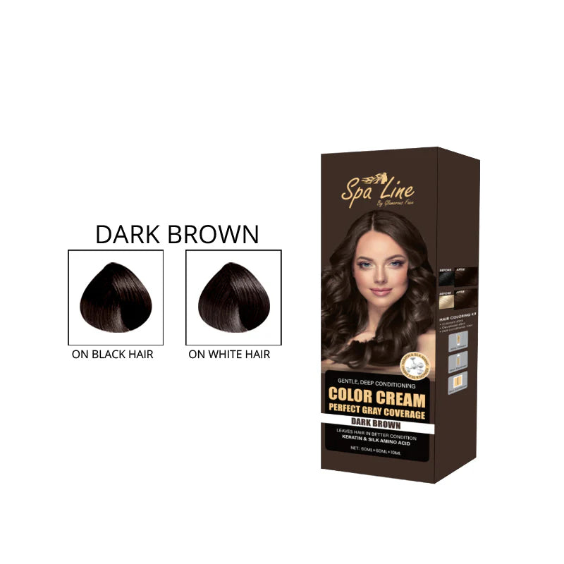 Spa Line Hair Color Cream Perfect Gray Coverage 110 ML