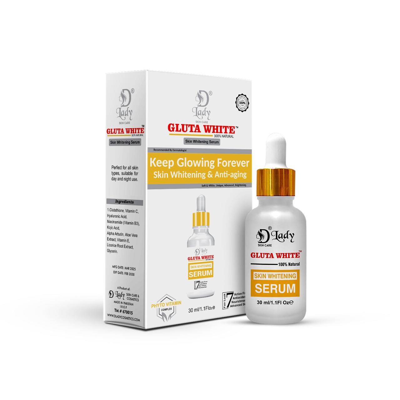 D Lady Gluta White Skin Whitening Serum 30 ML