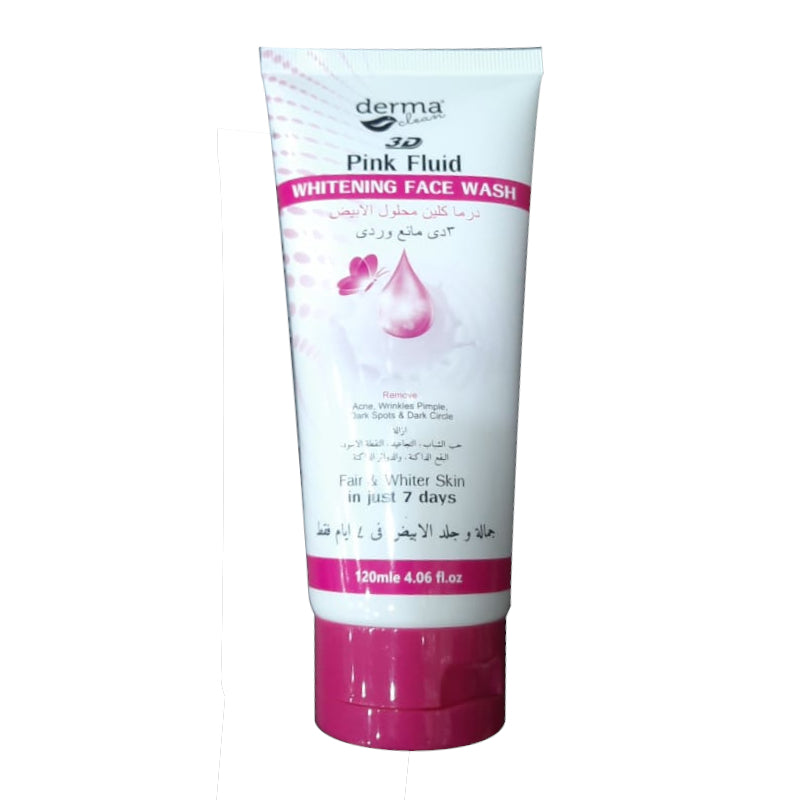 Derma Clean Whitening Face Wash 3D Pink Fluid 120 ML