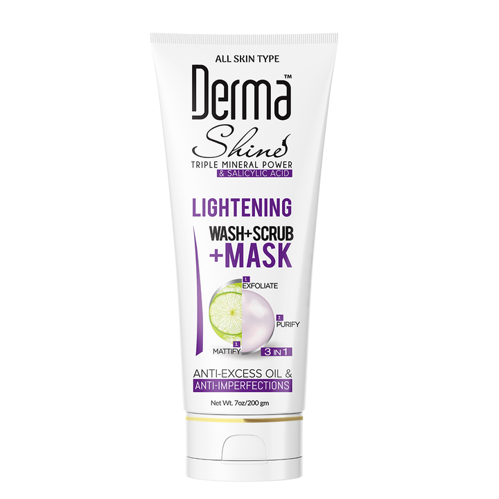 Derma Shine Lightening Wash+ Scrub+ Mask (3 In 1) 200 GM