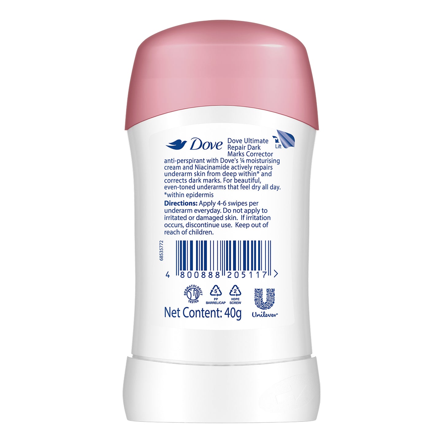 Dove Ultimate Repair 48H Antiperspirant Stick Fresh Lily 40 GM