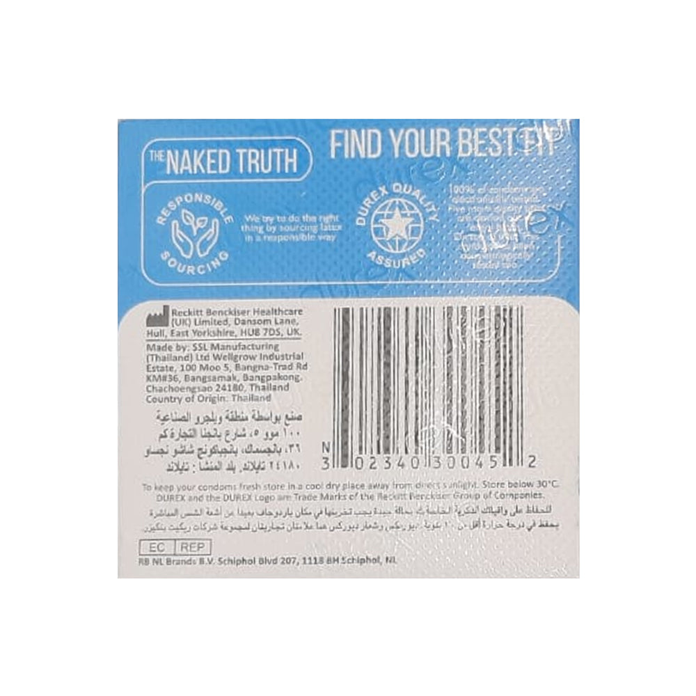 Durex Originals Classic Natural Condoms 3 Pieces