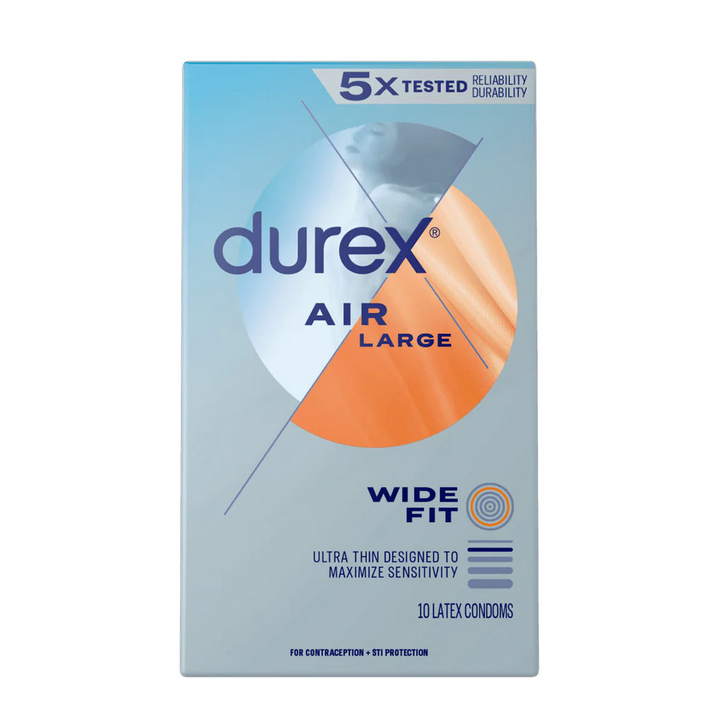 Durex Air Wide Fit Large Latex 10 Condoms Box