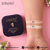 Emelie Double Wear Maximum Cover Pressed Powder