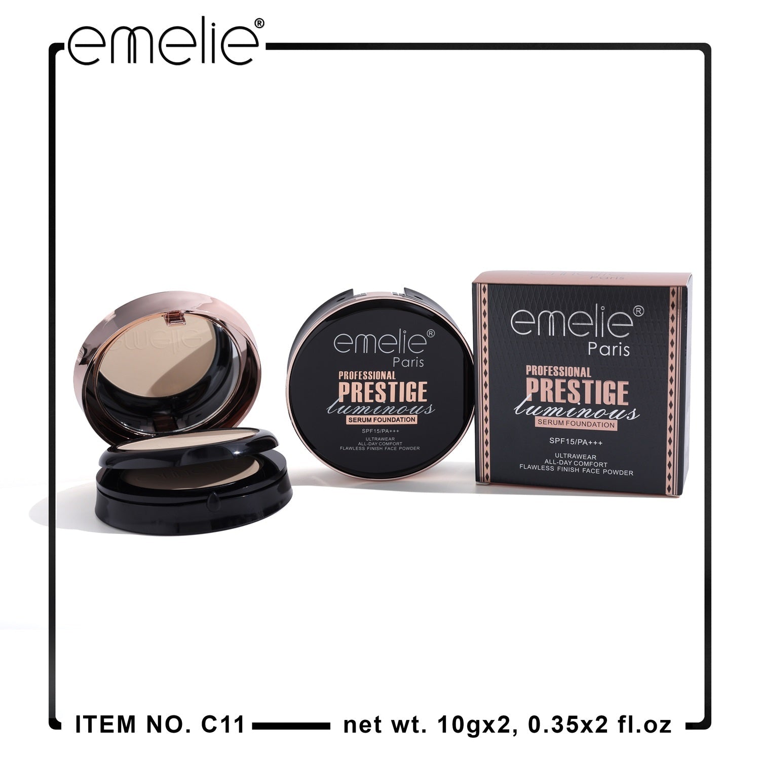 Emelie Professional Prestige Luminous Serum Face Powder