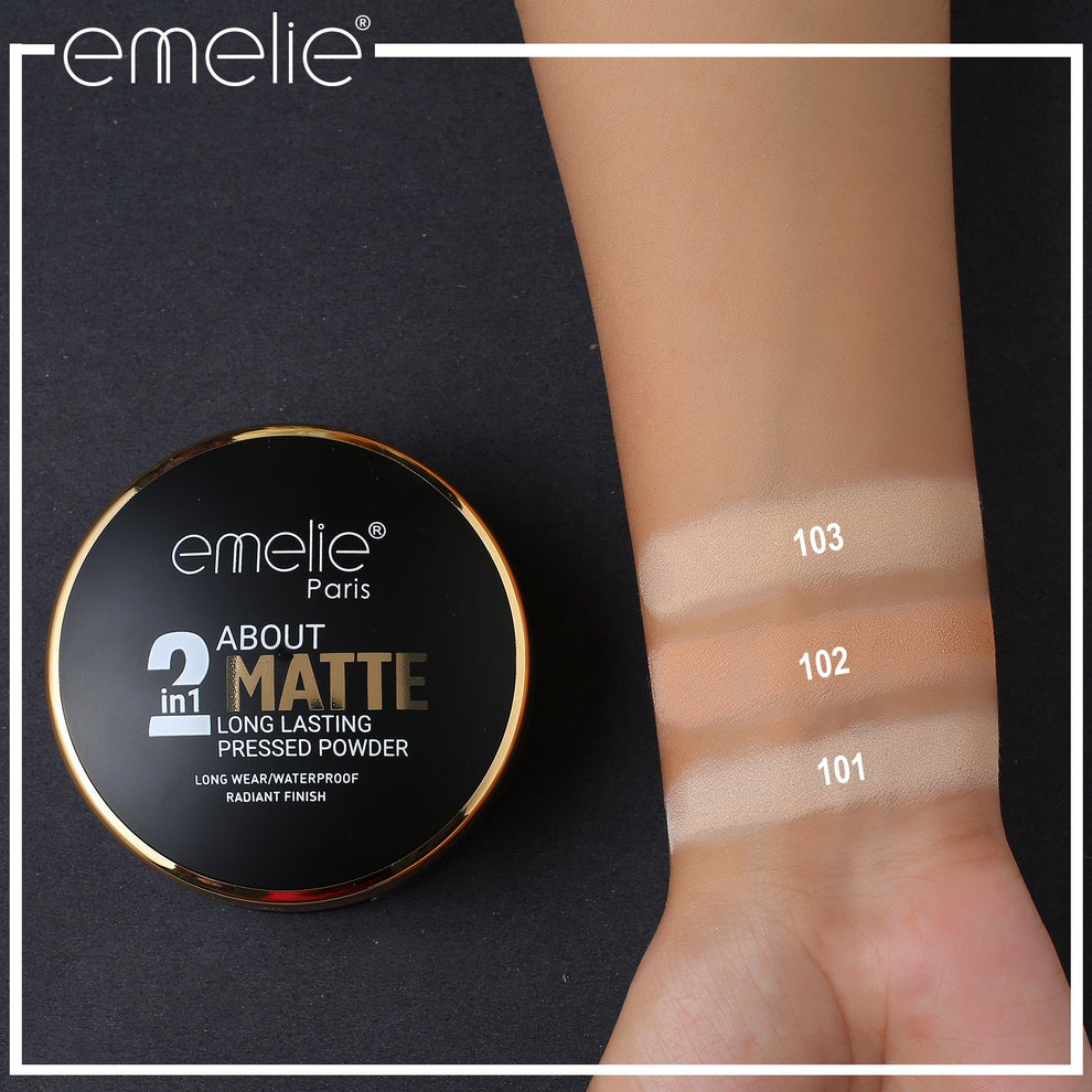 Emelie 2 in 1 Matte Pressed Powder